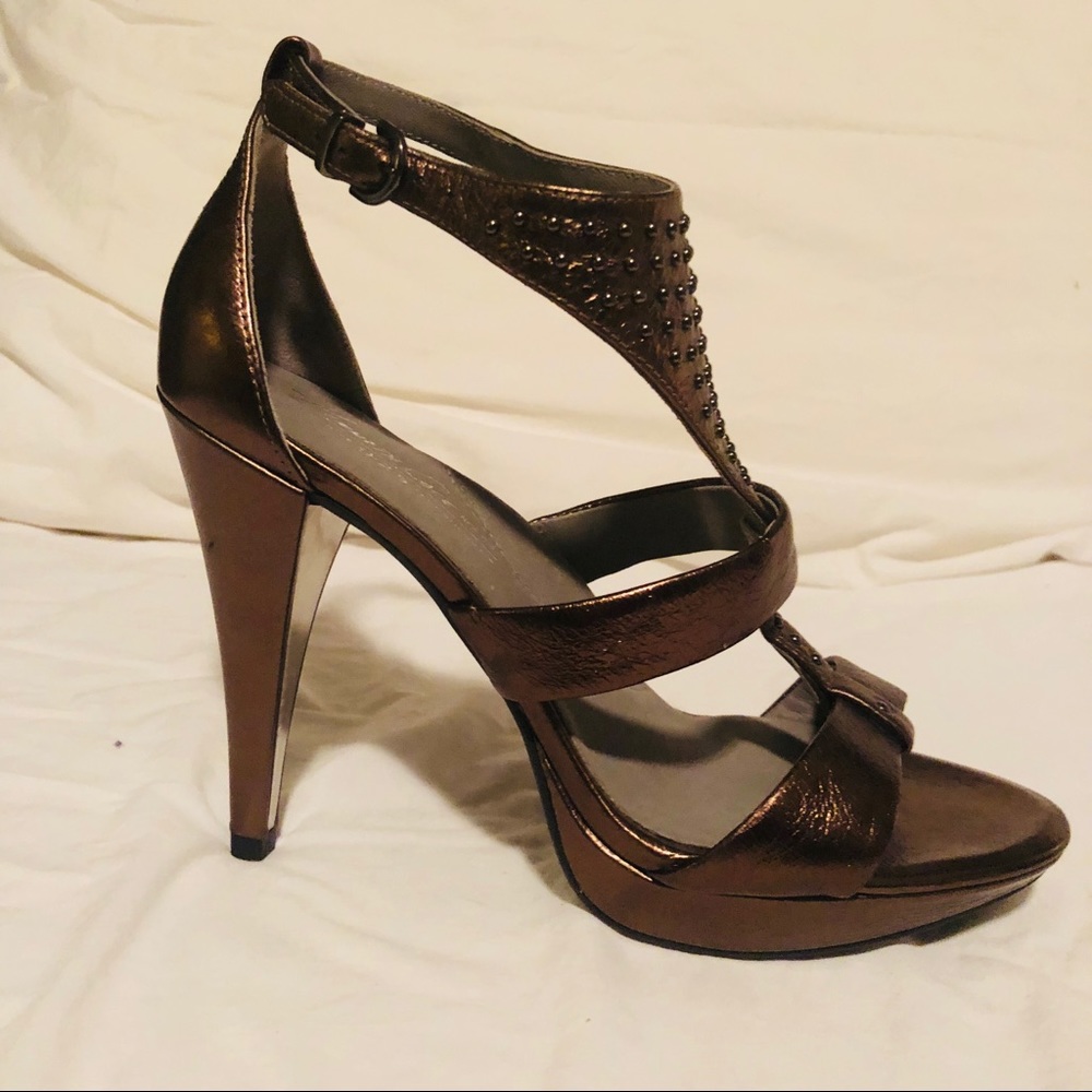 Kenneth Cole bronze heels 6.5